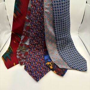 Silk ties, Lot of 6 Vintage and lux, Brooks Brothers, Micrograppics, Hardy Amies
